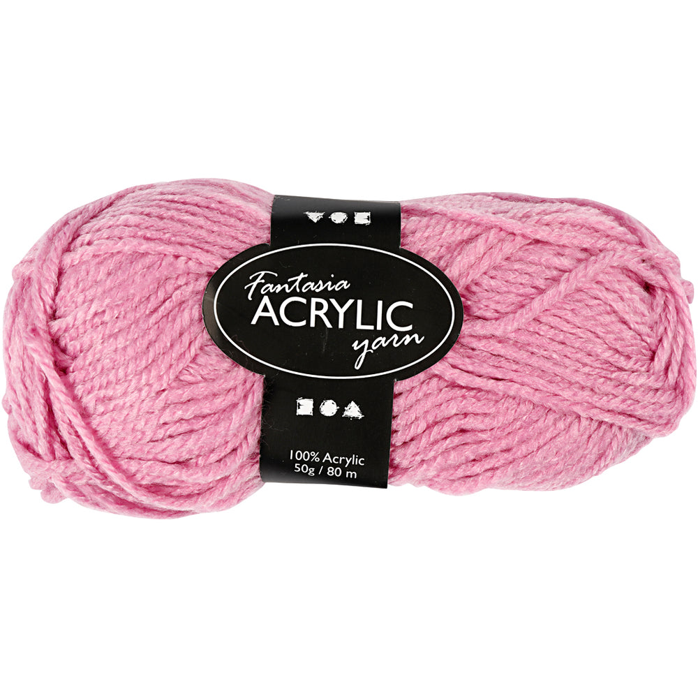 Fantasia Polyacrylgarn, L: 80 M, rosa, 50 g/ 1 ngl.