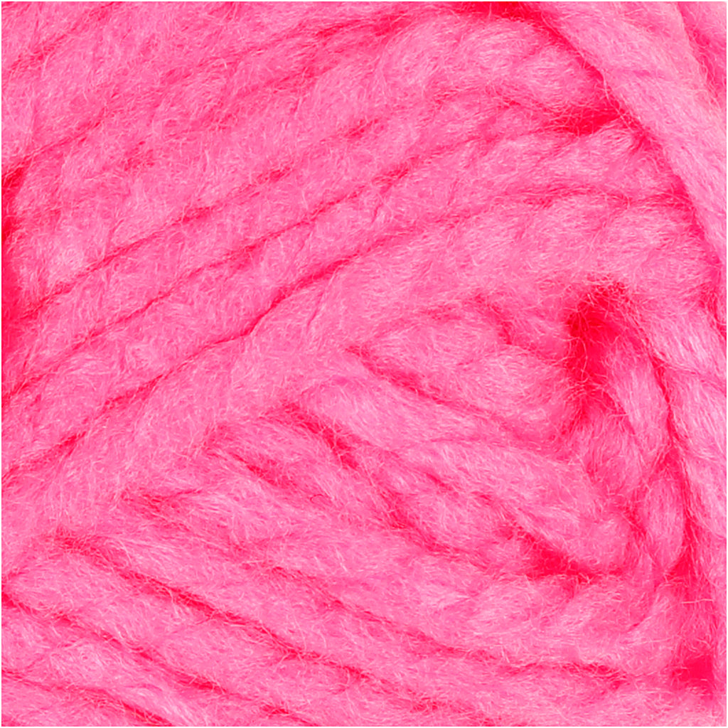Fantasia Polyacrylgarn, L: 35 M, Maxi, neon pink, 50 g/ 1 ngl.