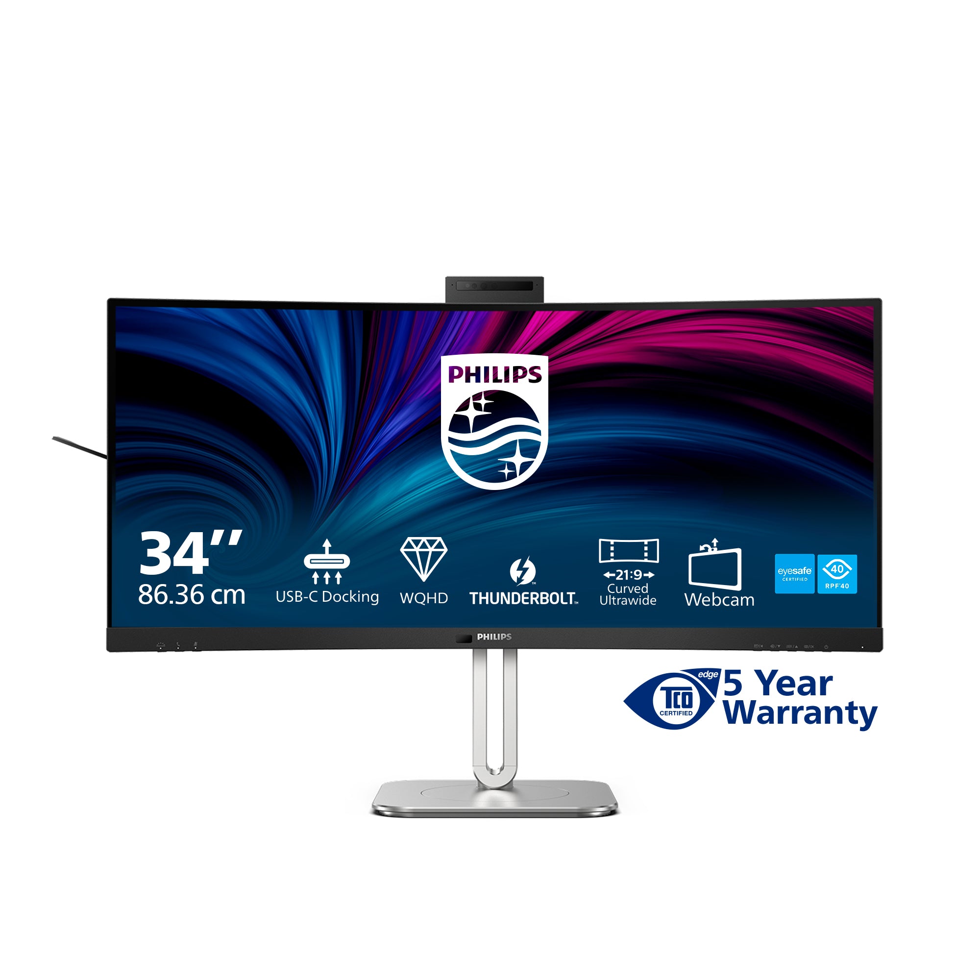 Philips 34B2U6603CH 34 3440 x 1440 (UltraWide) Thunderbolt 4 HDMI DisplayPort 120Hz