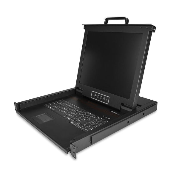 StarTech.com Rackmount KVM Console - 1U  LCD Monitor Single Port VGA KVM Server Rack Drawer includes Cables & Hardware - USB Support KVM-konsol