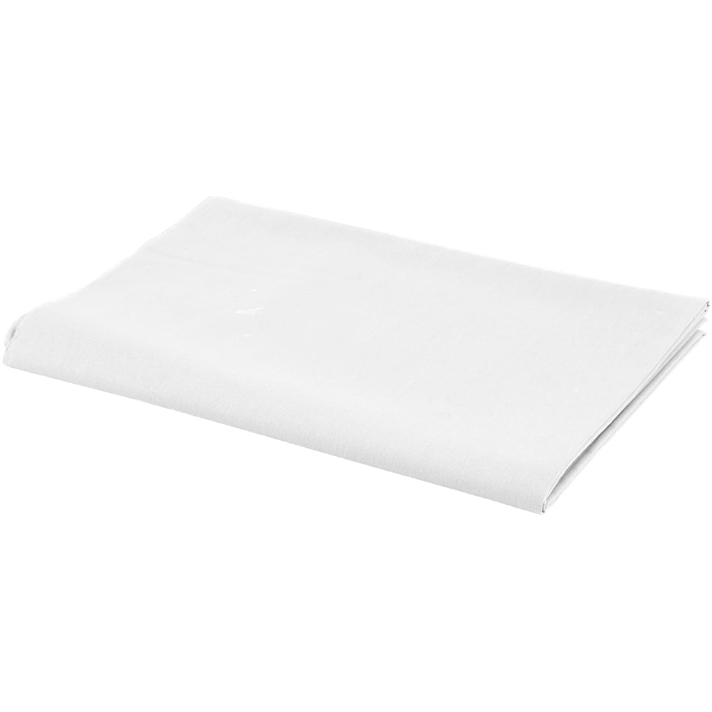 Stof, B: 145 cm, 140 g, hvid, 1 lb.m.