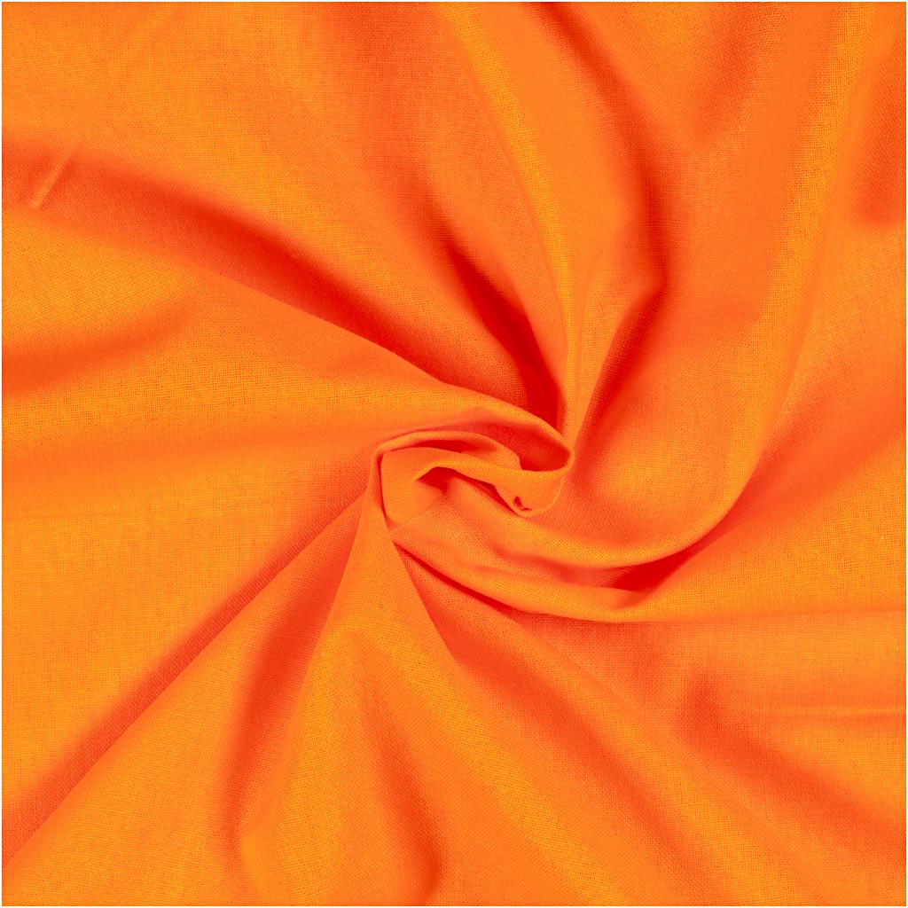 Kvalitetsstof i 100% bomuld - Orange 145 cm, 2 m
