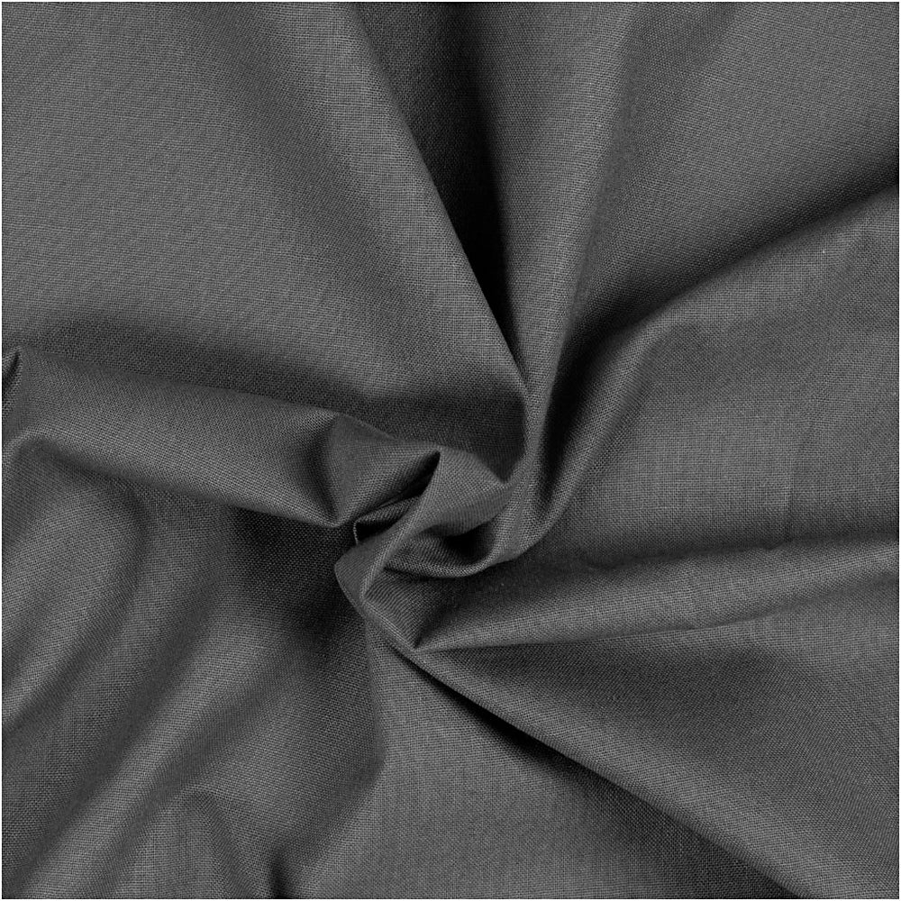 Kvalitets Grå Bomuldsstof 145 cm, 10 m - Oeko-Tex®