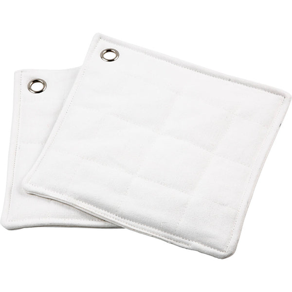 Grydelapper, str. 22x22 cm, 265 g, hvid, 2 stk./ 1 pk.