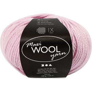 Uldgarn, L: 125 M, sart rosa, 100 g/ 1 ngl.