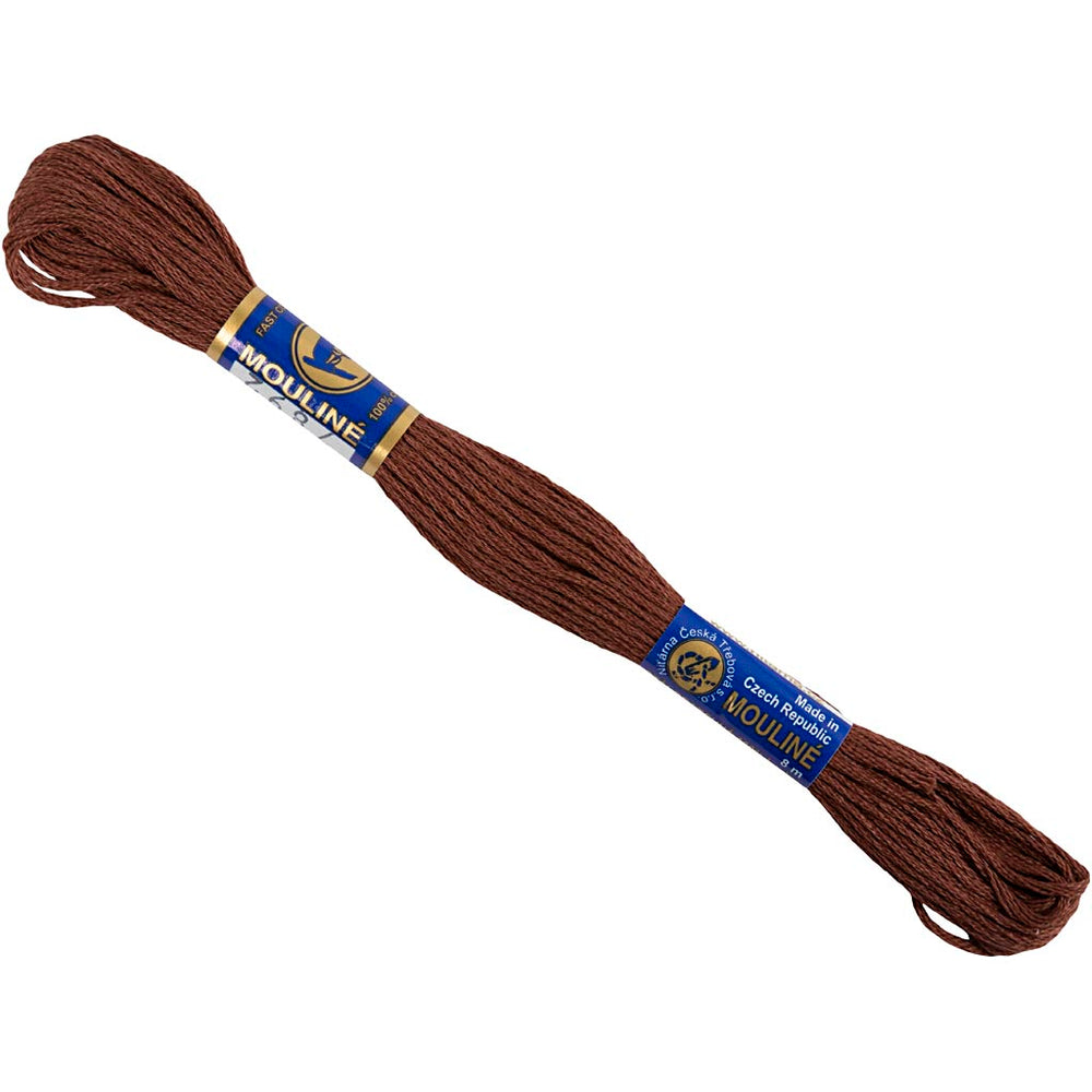 Broderigarn, brun, 8 m/ 1 bdt.