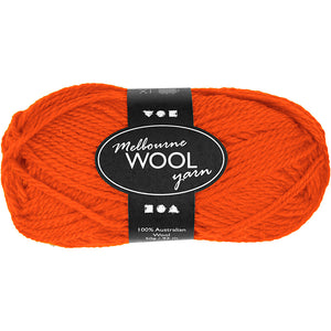 Melbourne Uldgarn, L: 92 M, orange, 50 g/ 1 ngl.