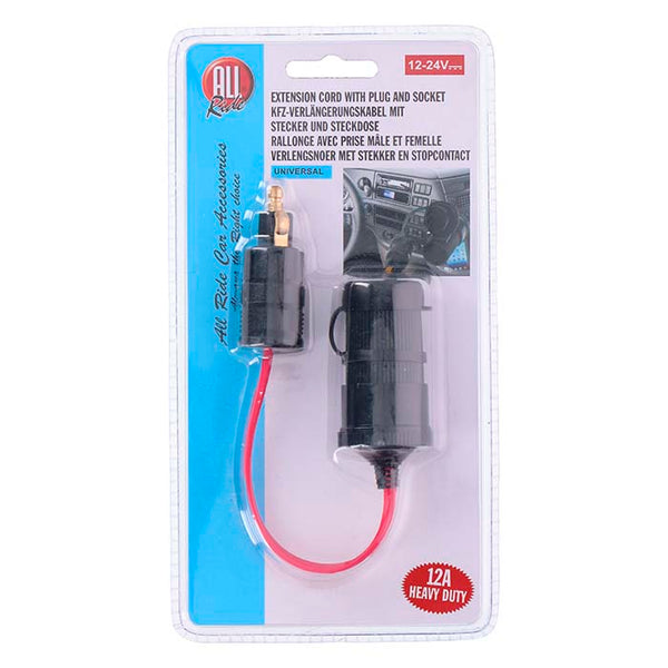 Allride Cigartænderadapter til DIN stik, 12V-24V,