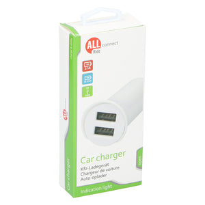 Allride 2 USB udtag til cigarettænder 2,1a, 12-24v