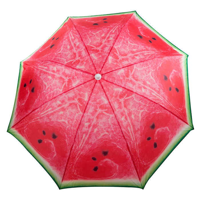 Frugtparasol Ø:1,9 m - farverigt design, assorteret motiv, solsikring - edco