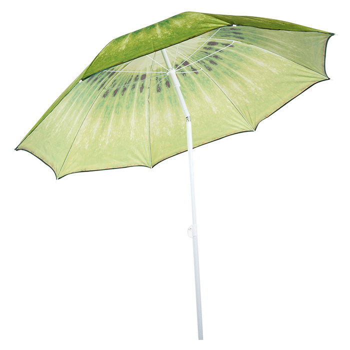 Frugtparasol Ø:1,9 m - farverigt design, assorteret motiv, solsikring - edco