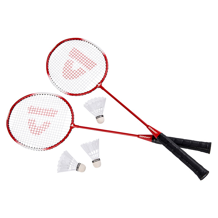 Badmintonsæt 6 dele inkl. bolde og ketchere - Donnay