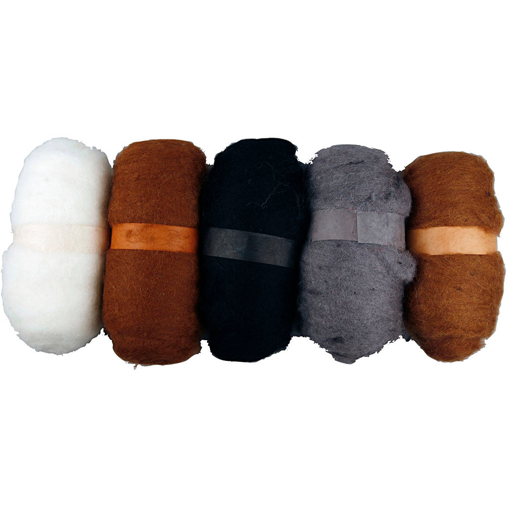 Kartet Uld, natur, 5x100 g/ 1 pk.