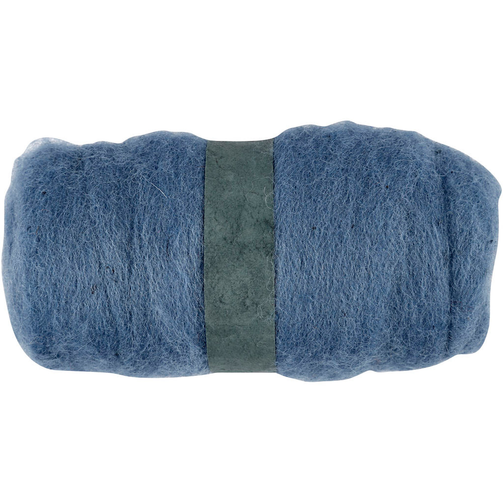 Kartet Uld, himmelblå, 100 g/ 1 bdt.