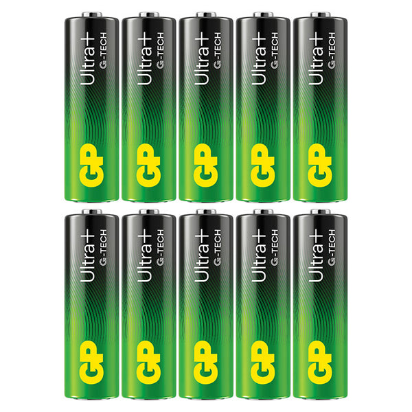 GP Ultra Plus Alkaline AA-batteri 15AUP/LR6 10-pak