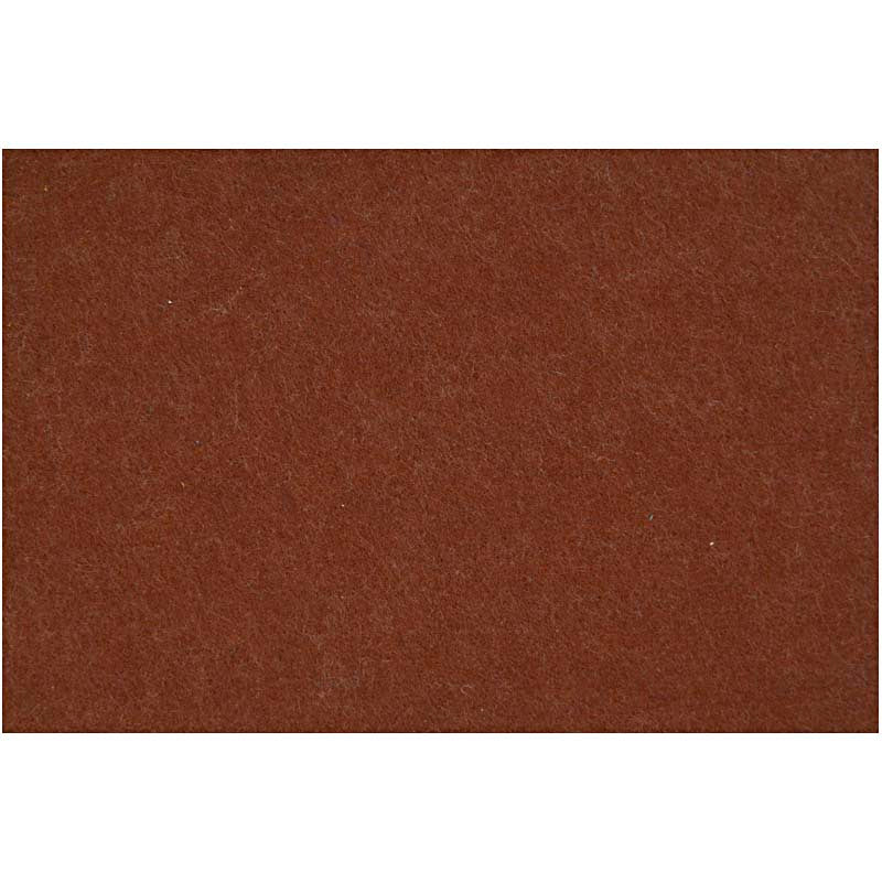 Hobbyfilt, ark 42x60 cm, tykkelse 3 mm, brun, 1 ark