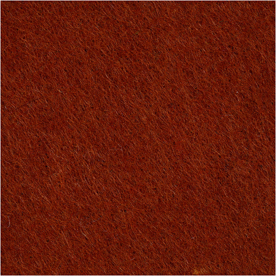 Hobbyfilt, ark 42x60 cm, tykkelse 3 mm, brun, 1 ark