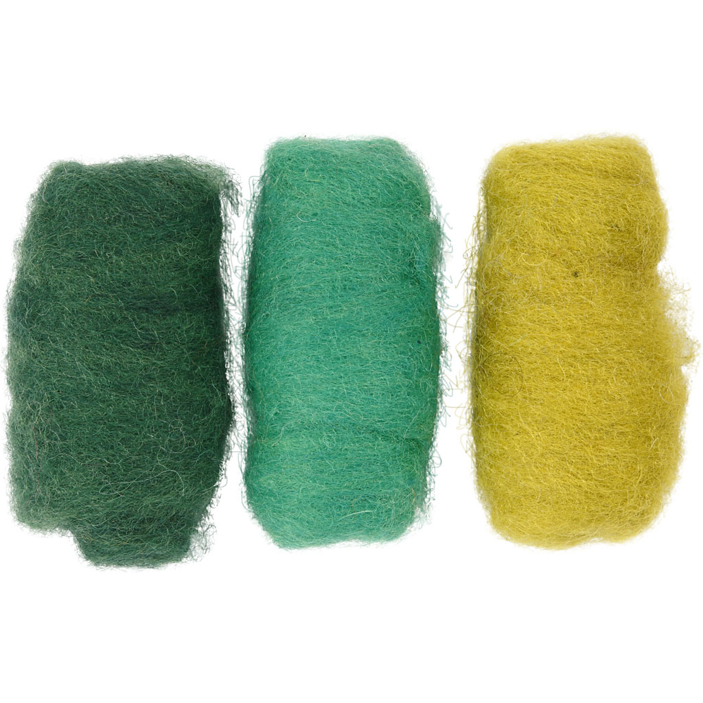 Kartet Uld, grøn/turkis harmoni, 3x10 g/ 1 pk.