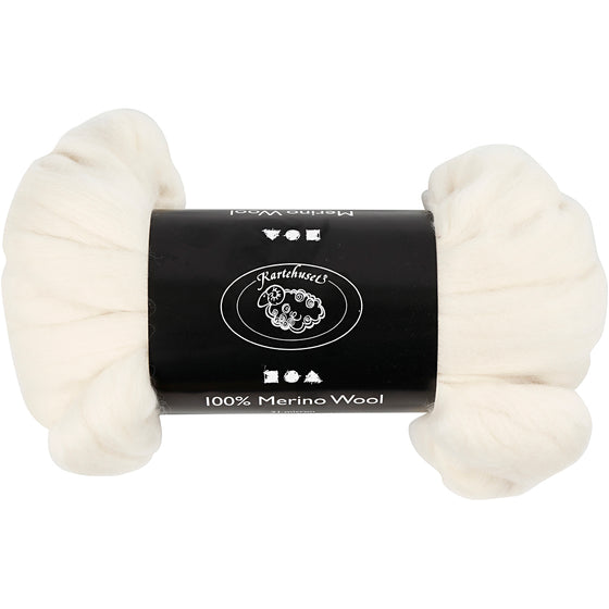 Merinould, tykkelse 21 my, råhvid, 100 g/ 1 pk.