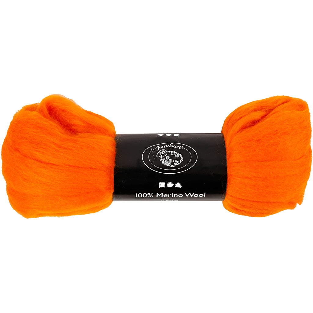 Merinould, tykkelse 21 my, orange, 100 g/ 1 pk.