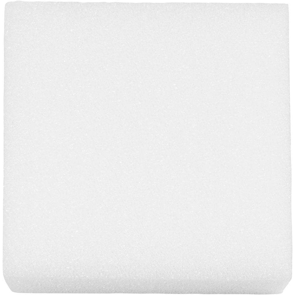 Nålefilteplade, str. 20x20 cm, tykkelse 4.5 cm, hvid, 1 stk.