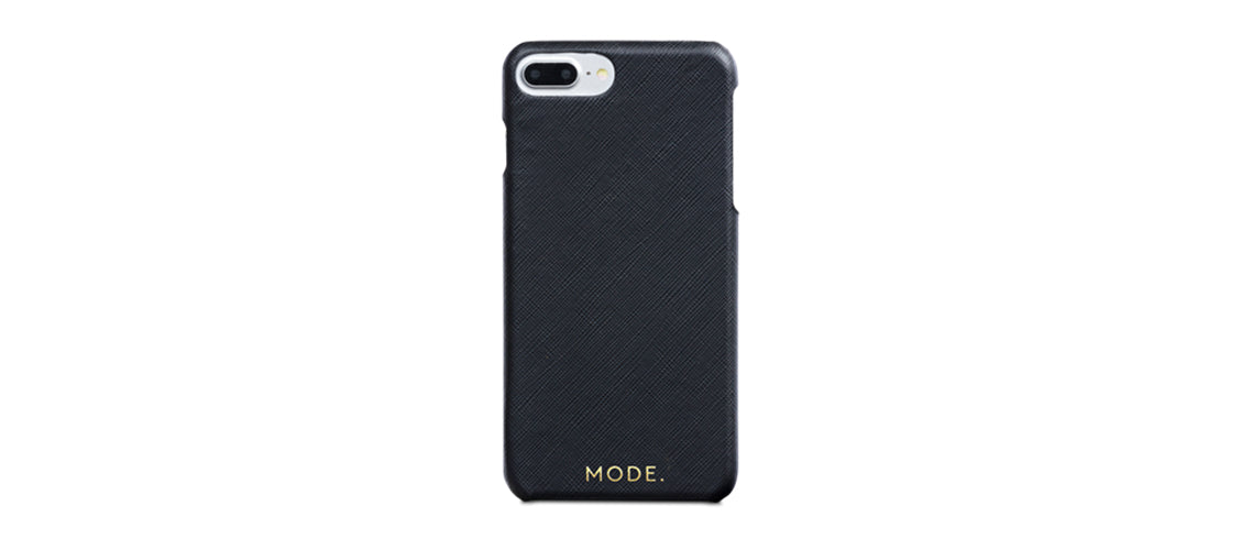 D. Bramante Beskyttelsescover Saffiano-læder Natte sort  iPhone 6 Plus, 6s Plus For iPhone 6 Plus, 6s Plus, 7 Plus, 8 Plus