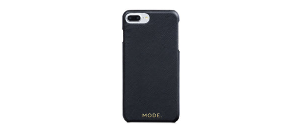 D. Bramante Beskyttelsescover Saffiano-læder Natte sort  iPhone 6 Plus, 6s Plus For iPhone 6 Plus, 6s Plus, 7 Plus, 8 Plus