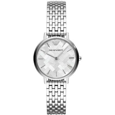 Emporio Armani Mother Of Pearl skive sølv stål rem ur For Women Ar11112