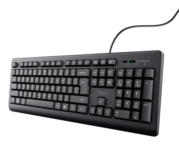 Trust 24639 tastatur Kontor USB Nej US engelsk Sort