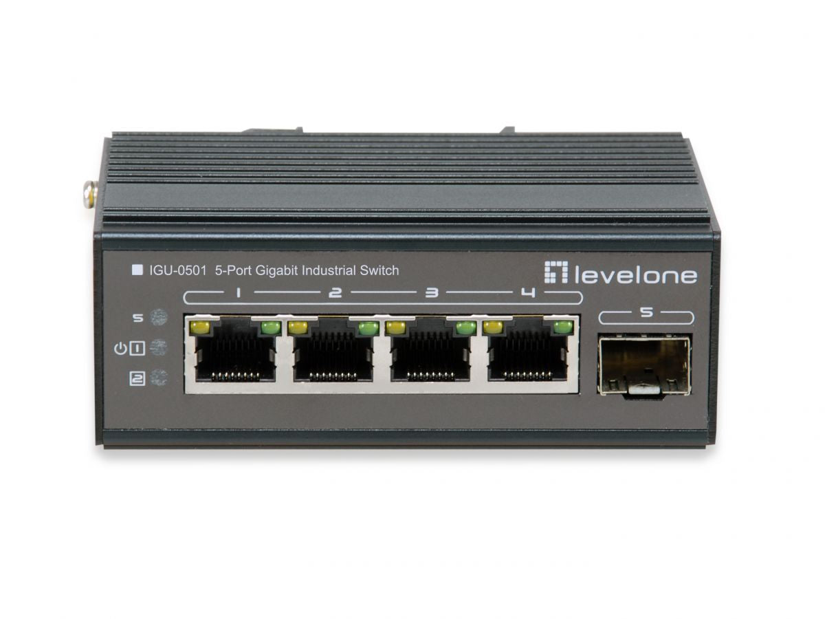 LevelOne IGU-0501 netværksswitch Gigabit Ethernet (10/100/1000) Sort
