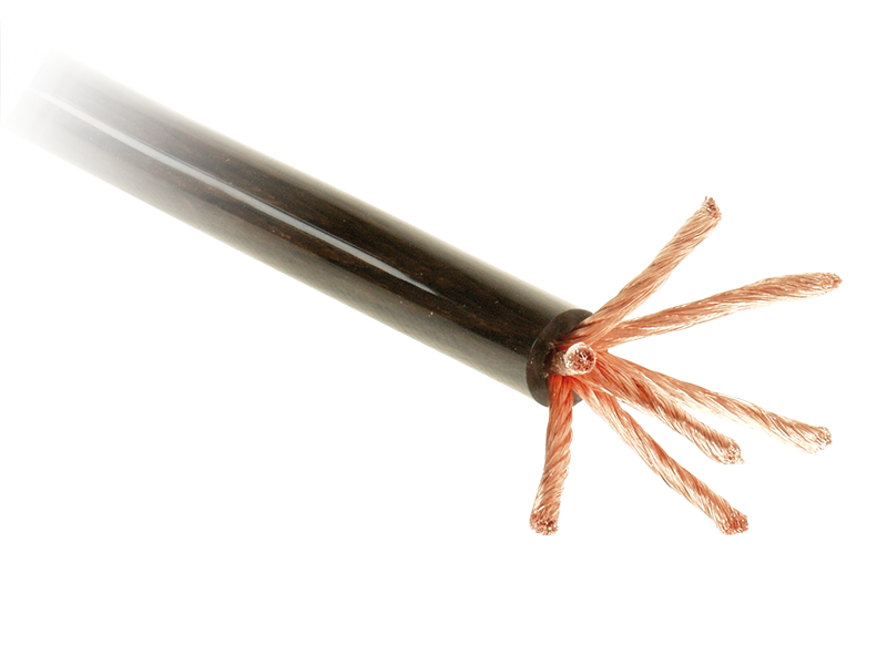 ACV 20mm2 sort "rubber touch" 50m