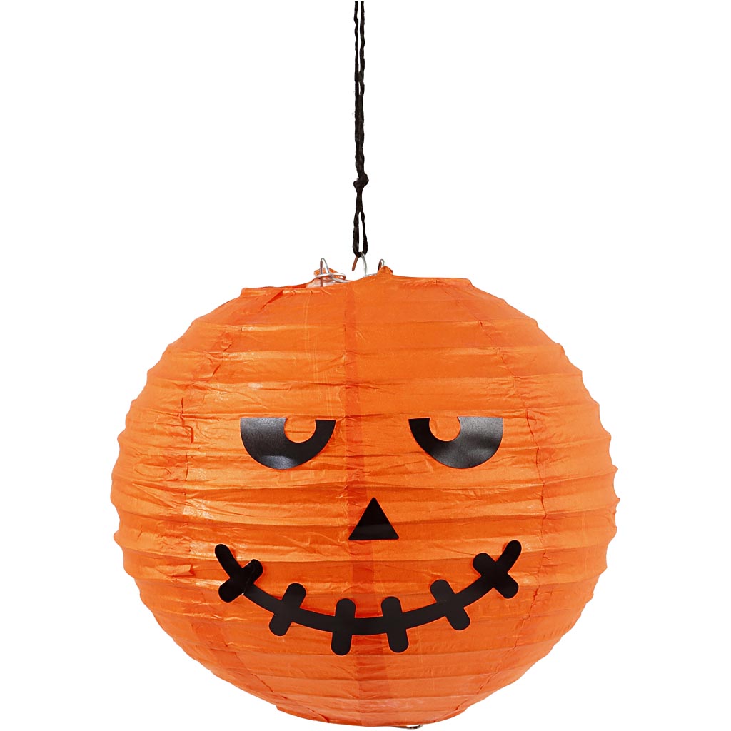 Rispapirlampe, diam. 20 cm, orange, 1 stk.