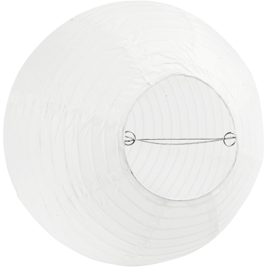 Rispapirlampe, Dråbe, H: 27 cm, diam. 25 cm, hvid, 1 stk.
