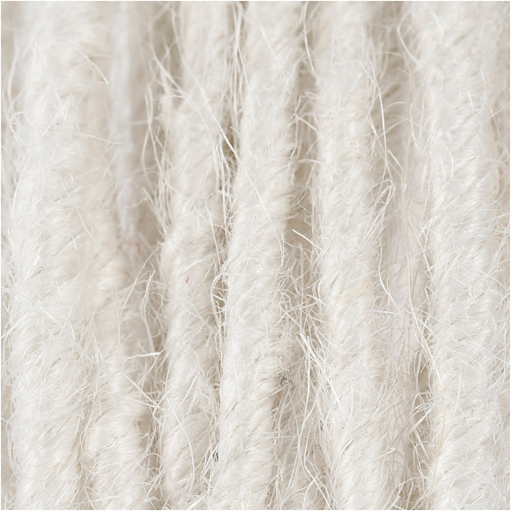 Jute wire, tykkelse 2-4 mm, hvid, 3 m/ 1 pk.