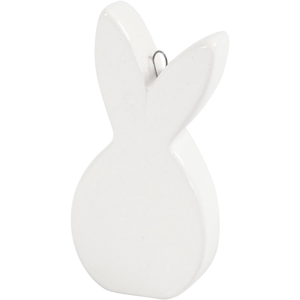 Hare , L: 7,2 cm, B: 3,6 cm, tykkelse 1,4 cm, hvid, 12 stk./ 1 pk.