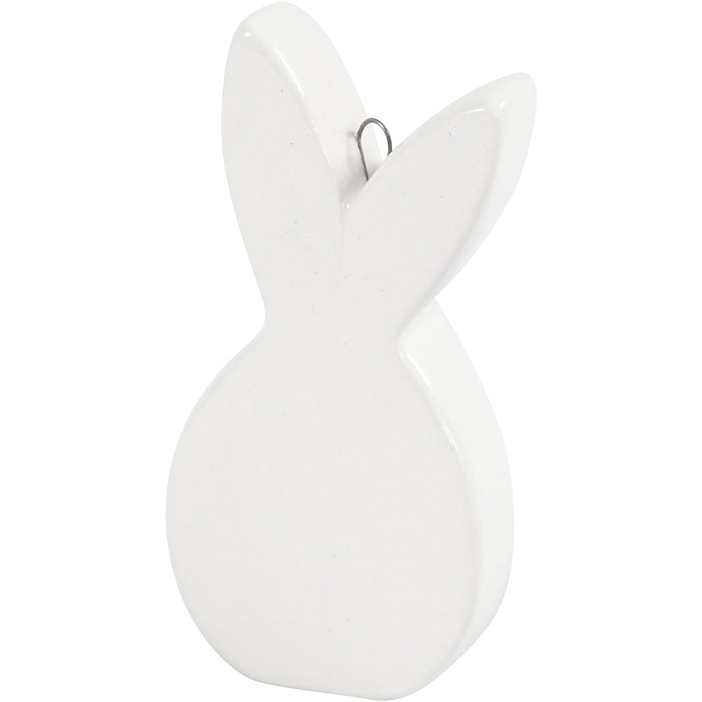 Hare , L: 7,2 cm, B: 3,6 cm, tykkelse 1,4 cm, hvid, 12 stk./ 1 pk.