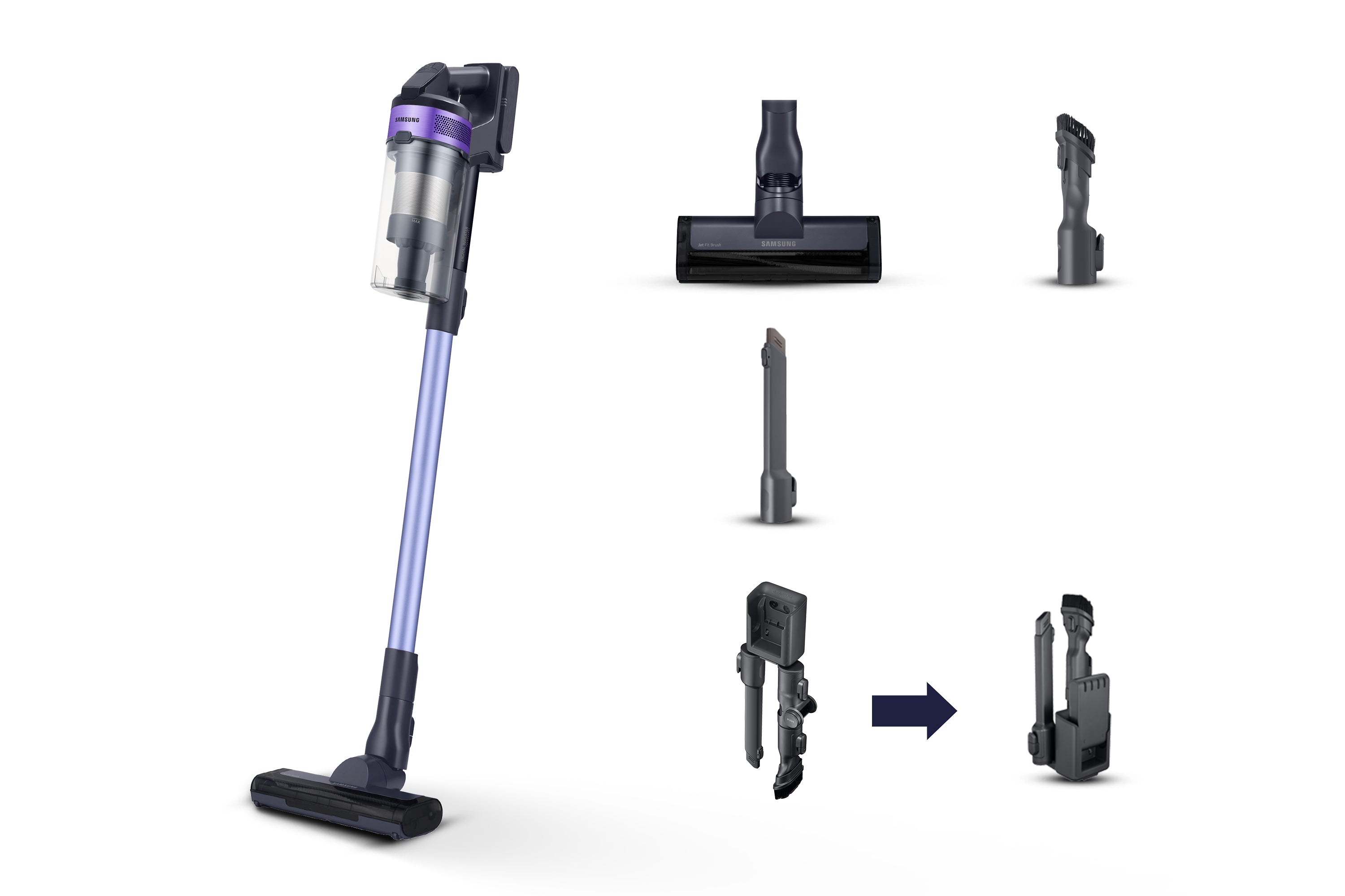 Samsung VS15A6031R4 Stick vakuum Batteri Dry Poseløs 0,8 L Sort