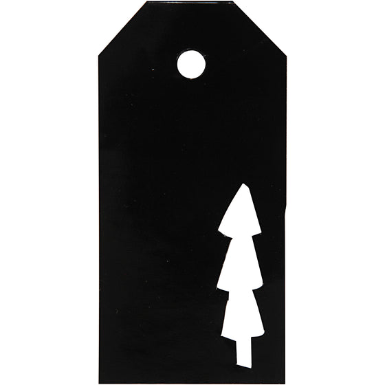 Sort Manilamærker 5x10 cm - 15 stk. i pakke