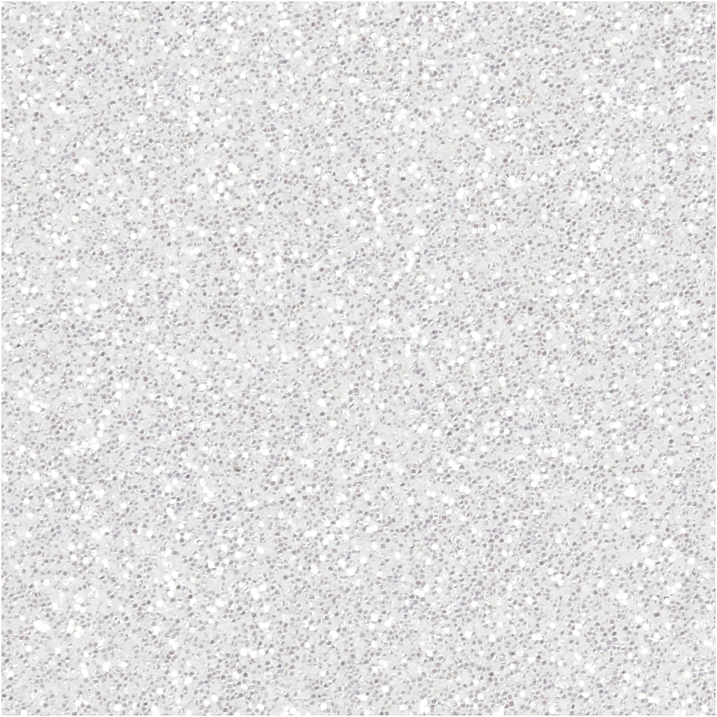 Manilamærker, str. 5x10 cm, glitter, 300 g, hvid, 15 stk./ 1 pk.