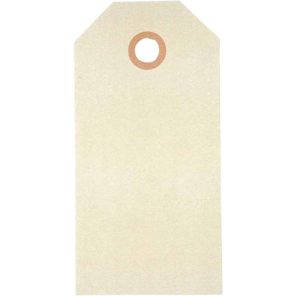 Manilamærker, str. 5x10 cm, 250 g, creme, 1000 stk./ 1 pk.