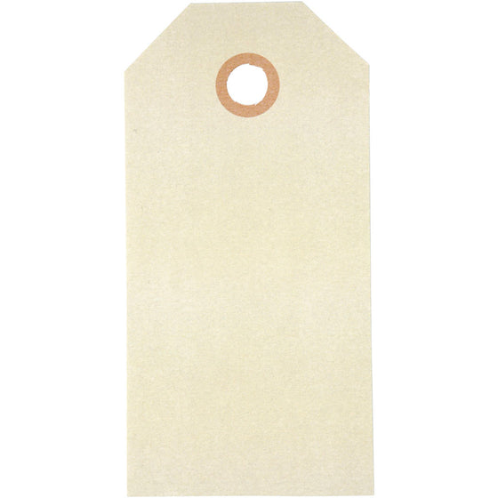 Manilamærker, str. 5x10 cm, 250 g, creme, 1000 stk./ 1 pk.