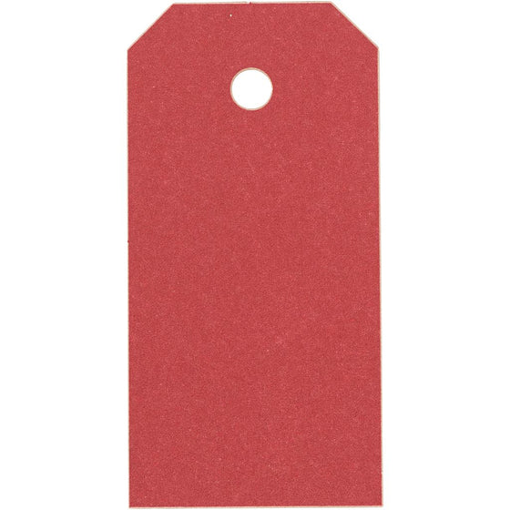 Røde Manilamærker 4x8 cm, 20 stk. af 250 g papir