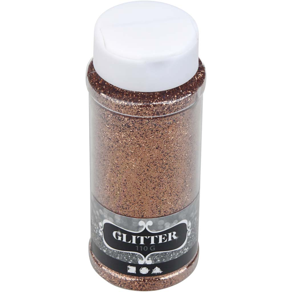 Glitter, kobber, 110 g/ 1 ds.