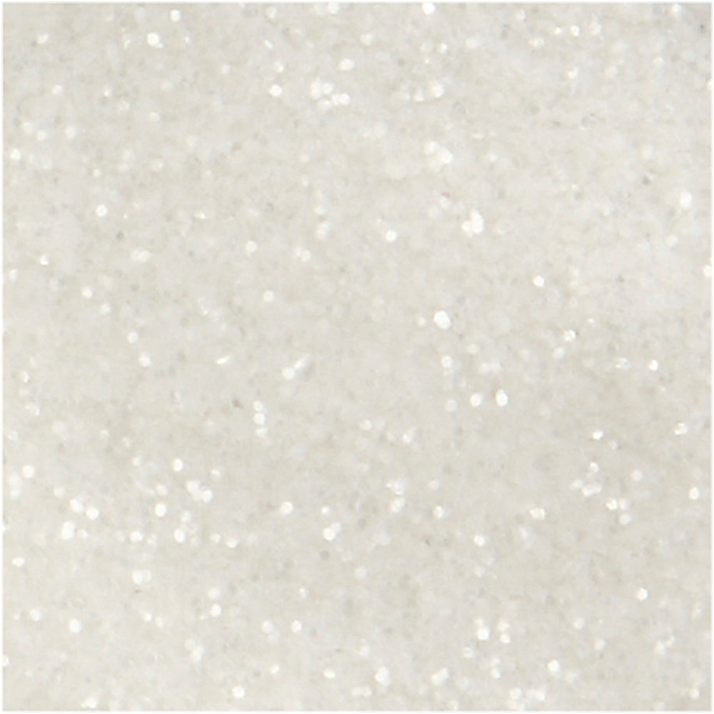 Glitter, hvid, 110 g/ 1 ds.