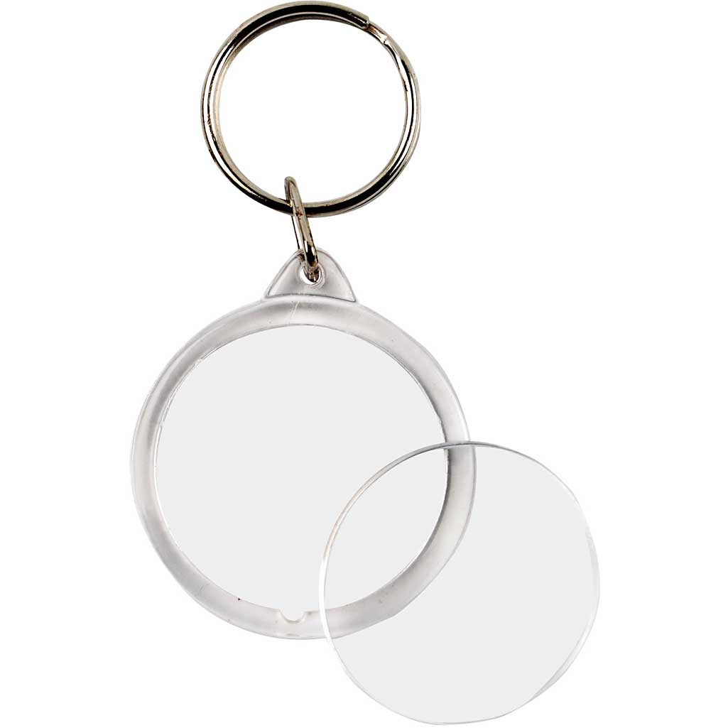 Nøglevedhæng , rund, diam. 40 mm, 25 stk./ 1 pk.