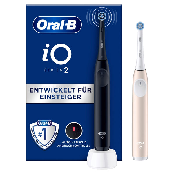 Oral-B iO Series 2 Elektrisk tandbørste Duo 2 stk. Calm Pink + Night black
