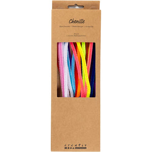 Chenille, L: 30 cm, tykkelse 6 mm, colorful, 25 ass./ 1 pk.