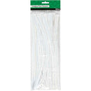 Hvide Chenille Piberensere 30 cm - 15 stk.