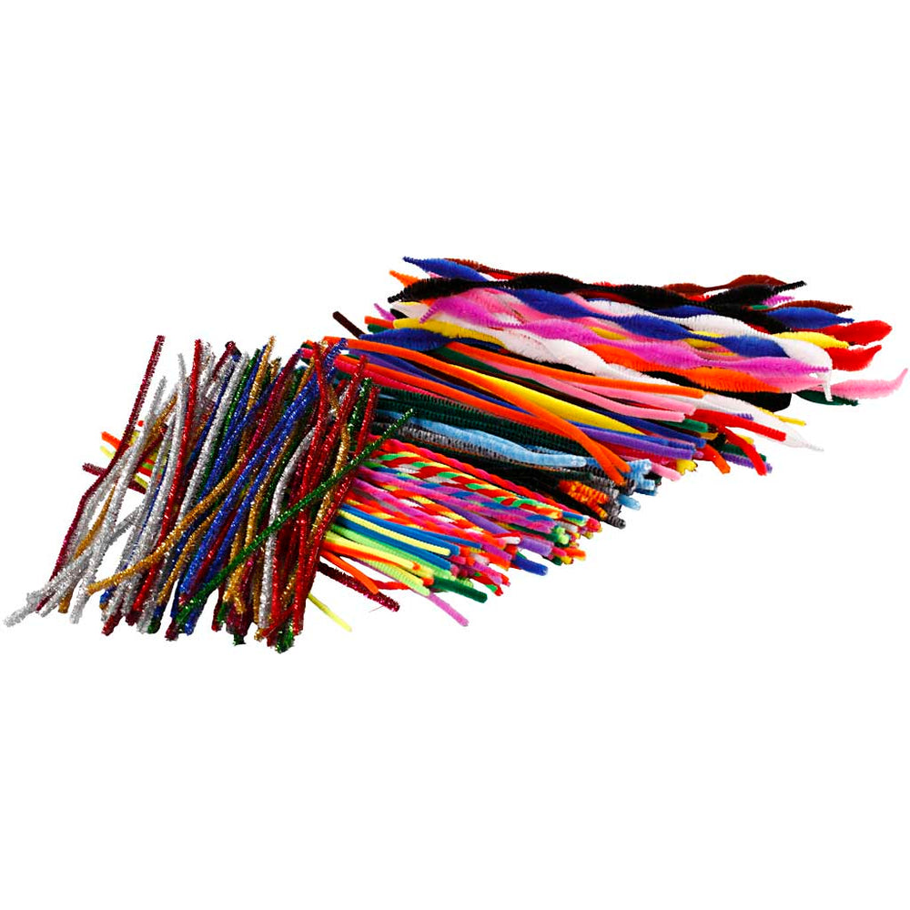 Chenille Piberensere, 30,5 cm, 250 stk. Ass. Farver