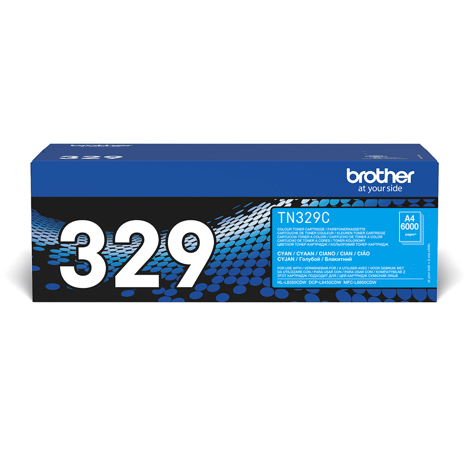 Brother TN 329C Cyan 6000 sider Toner